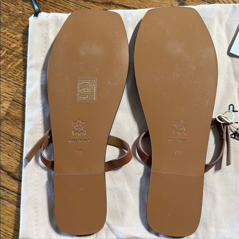 ATP Atelier Tan Leather Sandals - Picture 3 of 4
